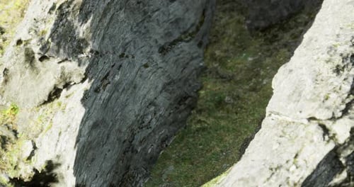 Realistic 3D Flythrough Over Rough Rocky Terrain