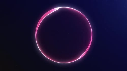 Fluid Neon Glowing Circle Logo Reveal Intro