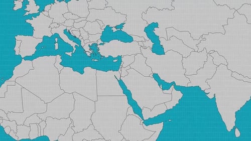 Animated World Map Zoom and Country Highlight