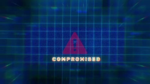 Digital Glitch Warning Pop-Up Error Message