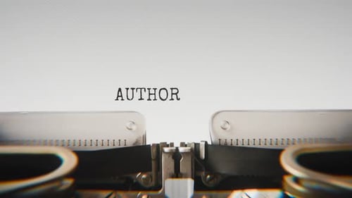 Old mechanical typewriter typing Authorization in a close-up view.