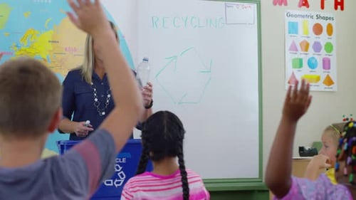 Teacher Giving Recycle Lesson In School Classroom