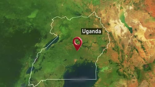 Uganda Country Zoom from Space