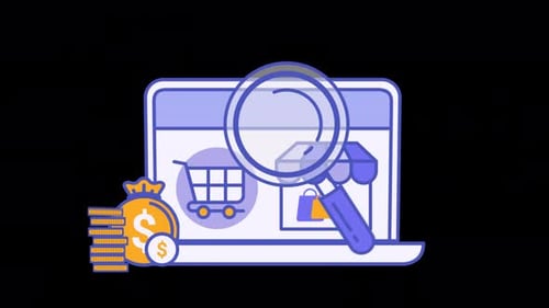 Search Online Products For Dropshipping On Online Web Store Alpha Channel 4K