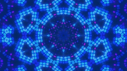 Vibrant Neon Geometric Kaleidoscope Loop