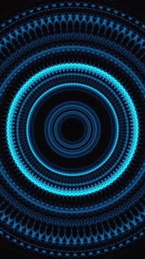 Ein Flug durch einen digitalen Datentunnel. Diese Animation kann für visuelle Elemente verwendet werden, z. B. für vertikales Video