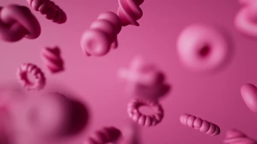 Fluid Pink Abstract Shapes Background Animation