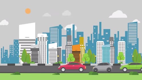 Traffic Jam Background Animation