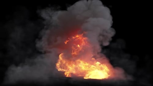 Realistic Animated Fireball Bursts and Volumetric Smoke Effects