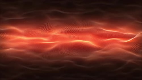 Abstract Glowing Red Particle Wave Background Loop