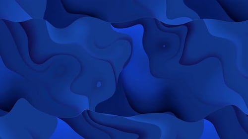 Abstract Blue Flowing Liquid Waves Motion Background