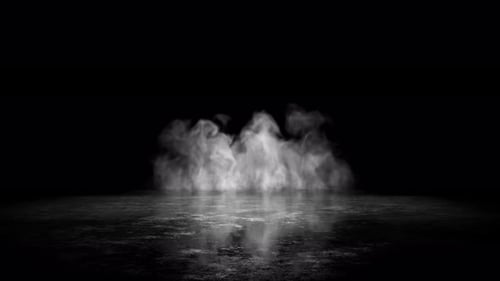 Realistic smoke billowing outward with a hollow center. Effective smoke or fog for a spooky