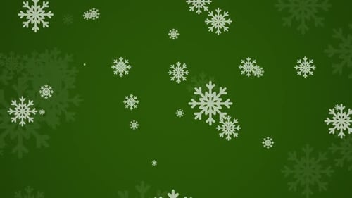 Christmas Snowflakes Falling Seamless Loop Background