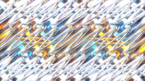 Fluid Abstract Metallic Wavy Pattern Background Loop
