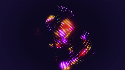 Colorful neon light spiral