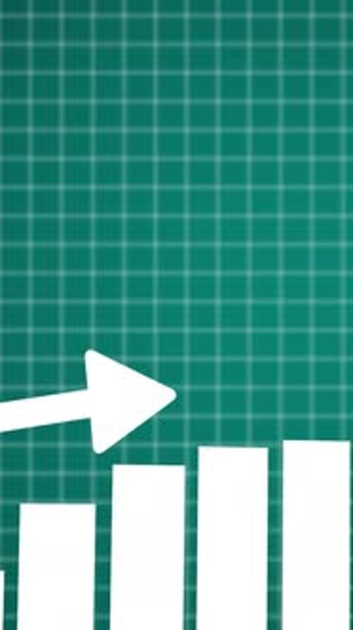 Business graph growing success for portrait video
