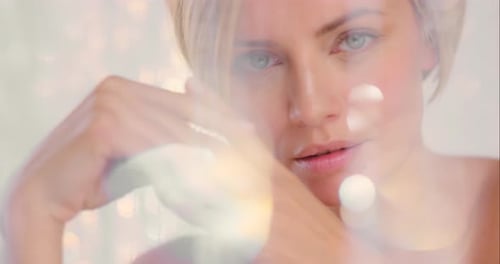 Blonde Woman Posing in Dreamy Beauty Portrait