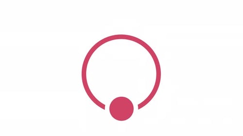 Carregador circular com ponto giratório, animação de carregamento 2D