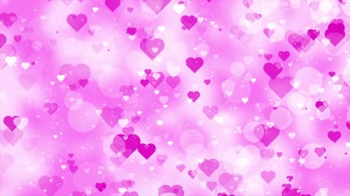Valentines Day Hearts Background Loop V4