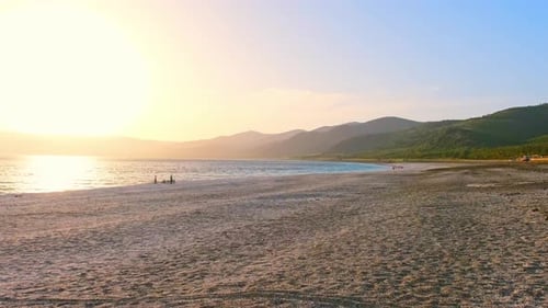 Beach View At Sunset