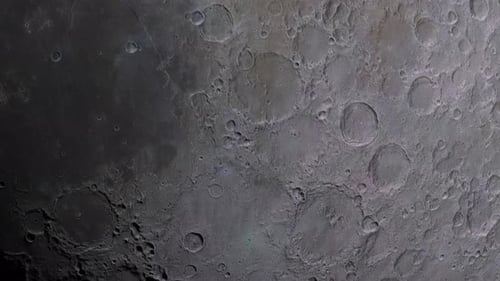 Realistic 3D Lunar Surface Rotation Zoom Animation