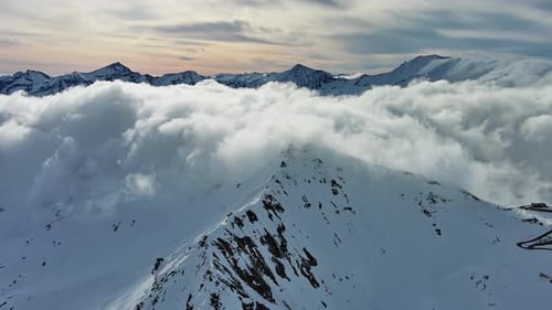 Snow Alp Mountain Range Landscape