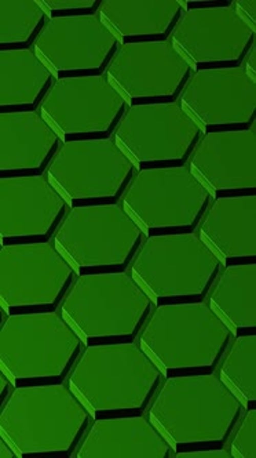 Grüne sechseckige Wabenformen