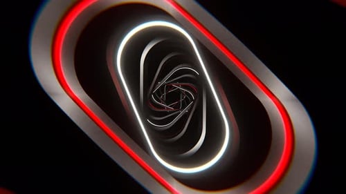 Red Abd White And Blue Strobe Spiral Ellipse Tunnel Background Vj Loop In 4K