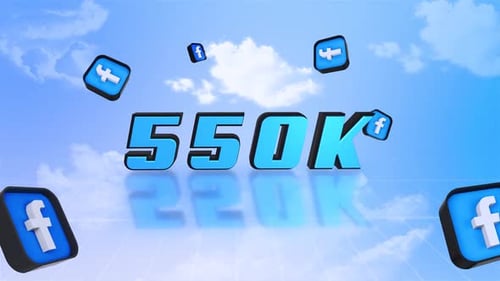 3D Social Media Followers Thank You Reveal