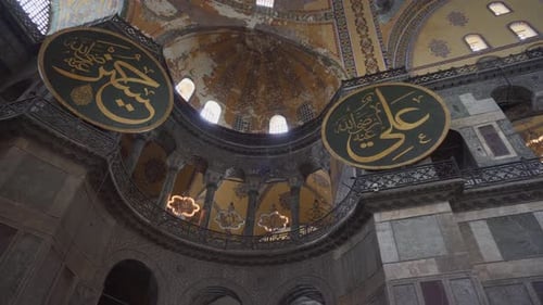 Awesome interior of the Hagia Sophia in Istanbul, Turkey