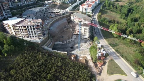 Aerial Construction Building