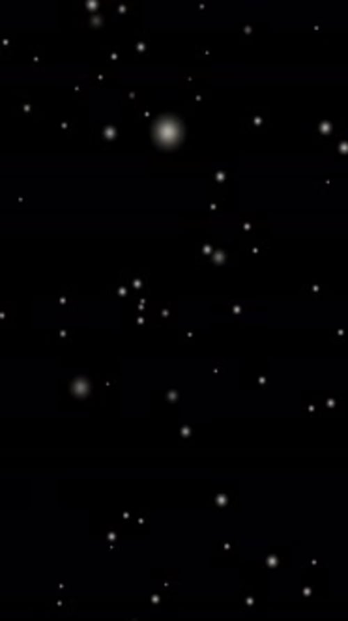 Falling White Blurry Spots Snow Black Background Snowstorm Loop Seamless Text