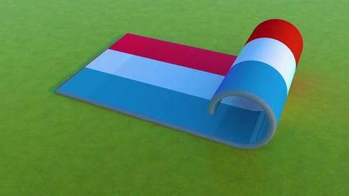 Modern 3D Flag Unfurl Animation