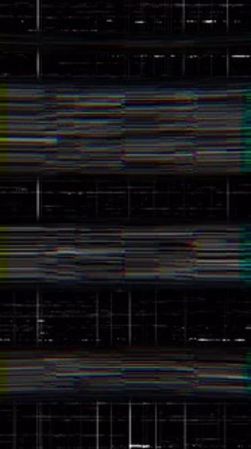 Complex Digital Grid Filled Horizontal Vertical Signal Fragments Layered Noise Bands Bright