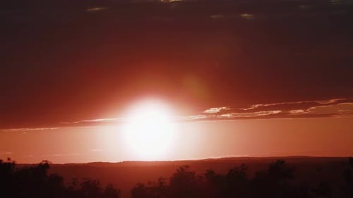 Time Lapse of a Beautiful Sunset with Clouds