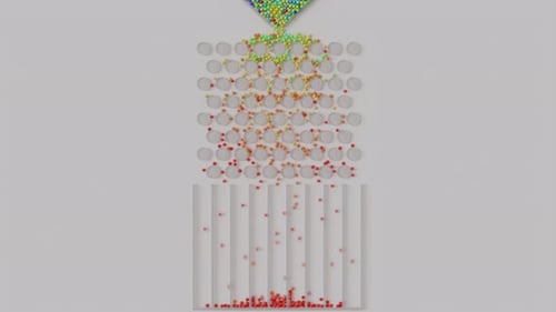 Colorful Spheres Probability Simulation for Data Visualization