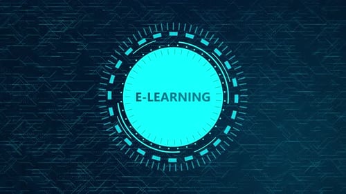 Futuristic E-Learning Digital Interface Reveal Animation