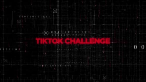 Digital Glitch Text Reveal with Binary Grid