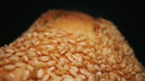 Close-Up of Fresh Baked Sesame Seed Bread