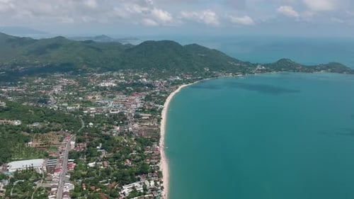 Tropical Coastline with Turquoise Waters and Greenery Ko Samui Thailand
