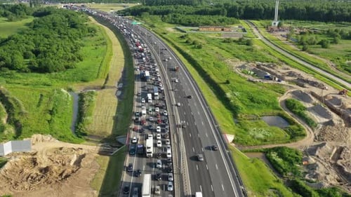 City Traffic Jam on Highway