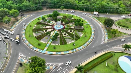 Letters Roundabout at downtown Manaus Brazil. Manaus Amazonas.