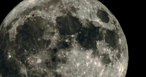 Background Video Closeup of a Blue Full Moon