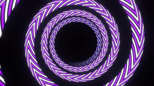 Boucle Vj à fond mobile en spirale abstraite violette et blanche en 4K
