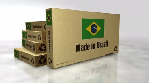 Made in Brazil box 3d object