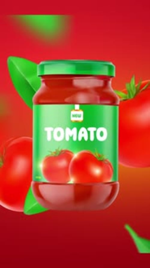 Tomato Product Animation Vertical