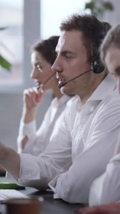 Professional Call Center Agents Effectively Engaging Clients and Delivering Outstanding Service