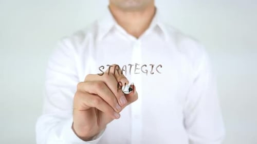 Writing Strategic Plan On Clear Surface