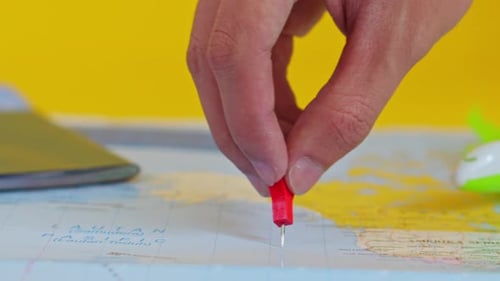 Planning a Trip: Pinpointing Location on World Map
