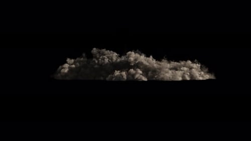 Explosión de impacto de misil sobre fondo transparente